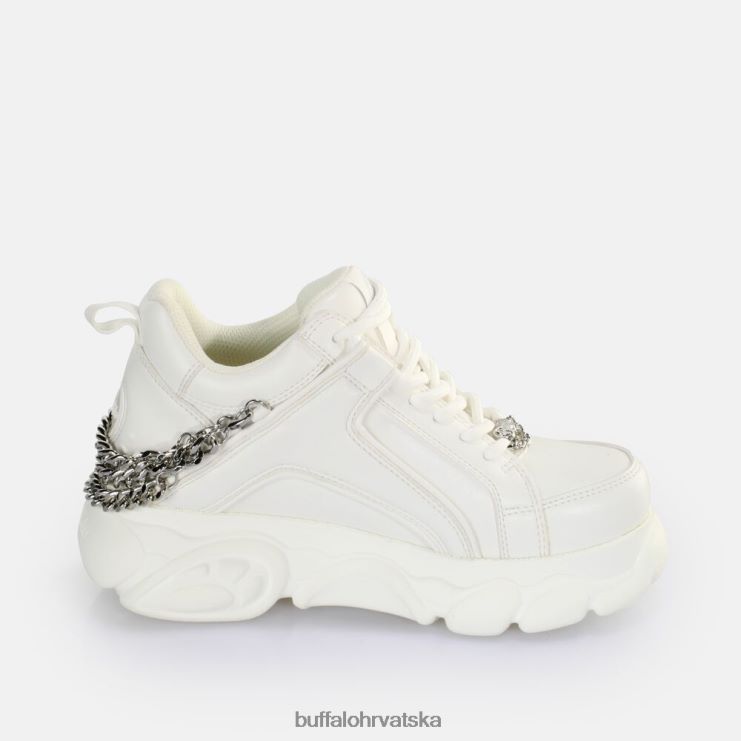 bijela/srebrna Buffalo cld corin chain 20 tenisice niske veganske |tenisice TDD6T592